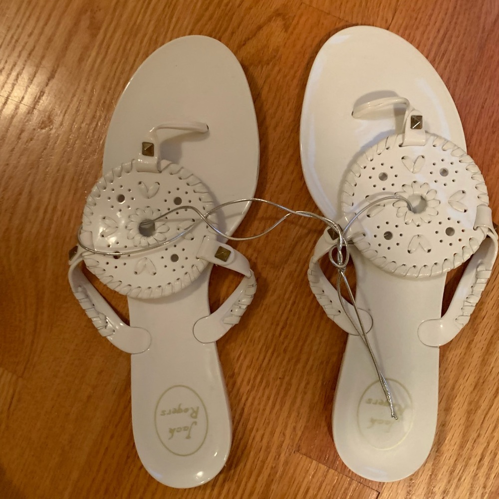 Jack Rogers White Jelly Flip flop Sandals